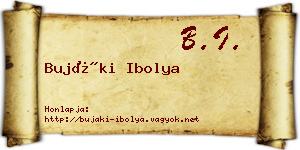 Bujáki Ibolya névjegykártya