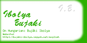 ibolya bujaki business card